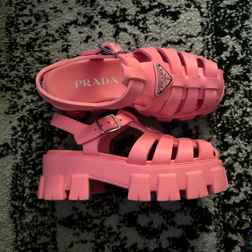 PRADA Monolith Rubber Foam Sandals